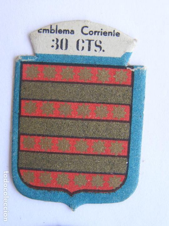 Militaria: EMBLEMA CORRIENTE AUXILIO SOCIAL 30 CENTIMOS