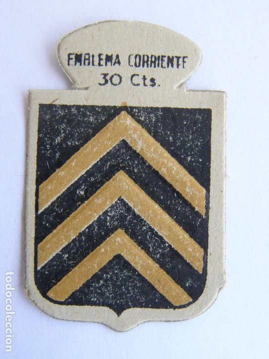 Militaria: EMBLEMA CORRIENTE AUXILIO SOCIAL 30 CENTIMOS