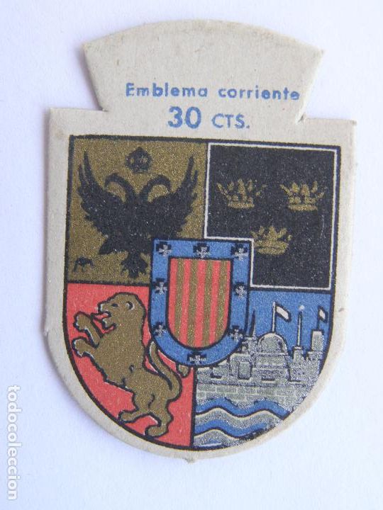 Militaria: EMBLEMA CORRIENTE AUXILIO SOCIAL 30 CENTIMOS