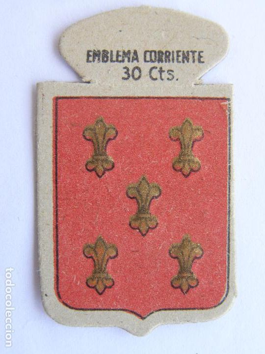 Militaria: EMBLEMA CORRIENTE AUXILIO SOCIAL 30 CENTIMOS
