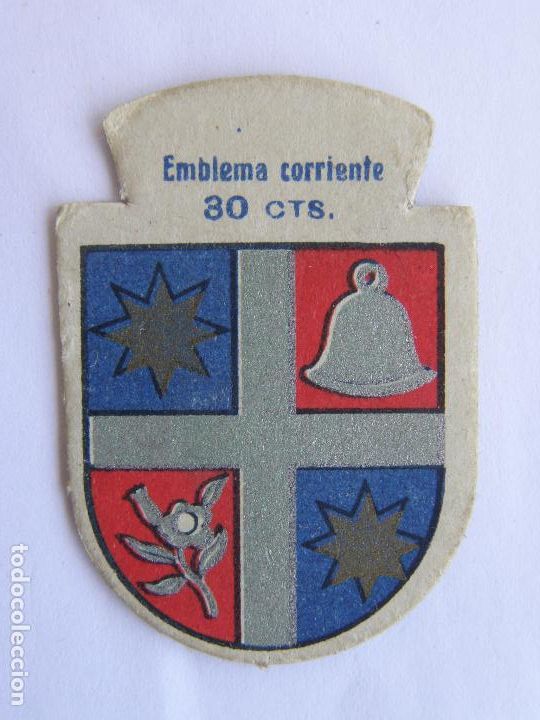 Militaria: EMBLEMA CORRIENTE AUXILIO SOCIAL 30 CENTIMOS