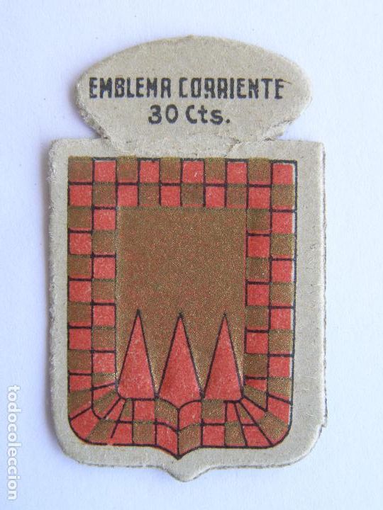 Militaria: EMBLEMA CORRIENTE AUXILIO SOCIAL 30 CENTIMOS