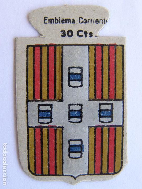 Militaria: EMBLEMA CORRIENTE AUXILIO SOCIAL 30 CENTIMOS