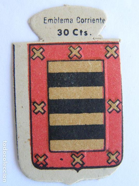 Military Antiques: EMBLEMA CORRIENTE AUXILIO SOCIAL 30 CENTIMOS