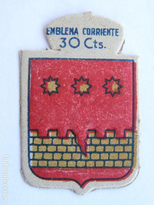 Military Antiques: EMBLEMA CORRIENTE AUXILIO SOCIAL 30 CENTIMOS