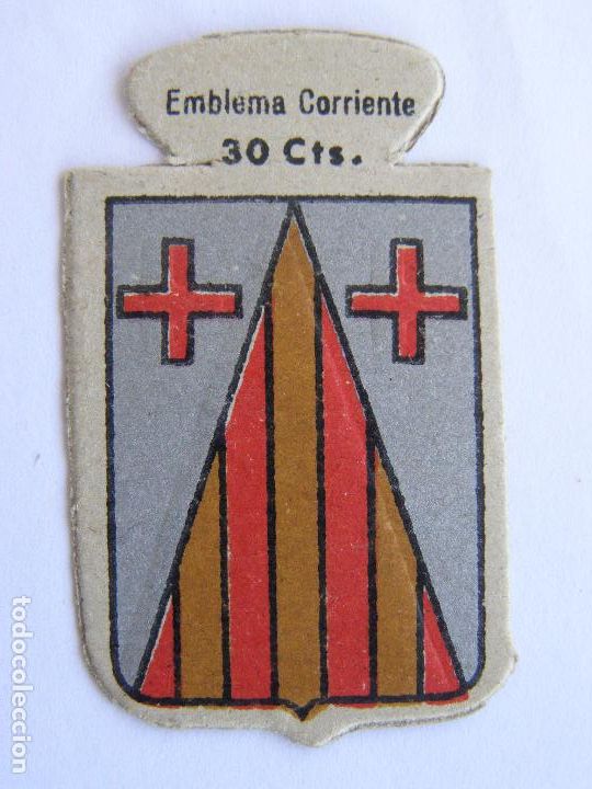 Military Antiques: EMBLEMA CORRIENTE AUXILIO SOCIAL 30 CENTIMOS