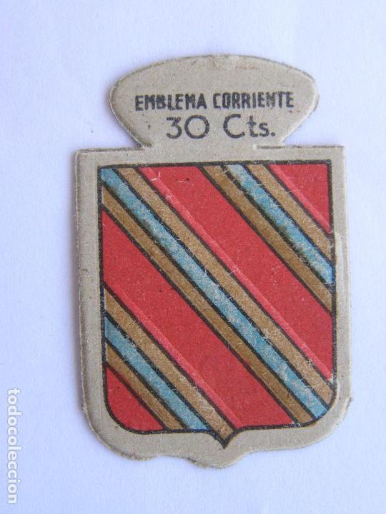 Military Antiques: EMBLEMA CORRIENTE AUXILIO SOCIAL 30 CENTIMOS