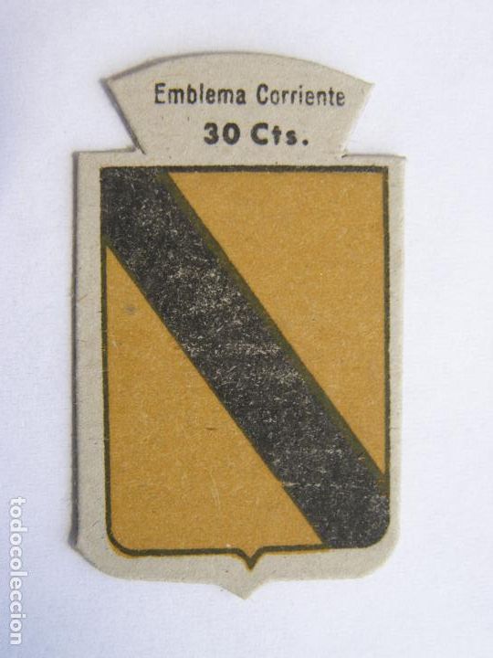 Military Antiques: EMBLEMA CORRIENTE AUXILIO SOCIAL 30 CENTIMOS