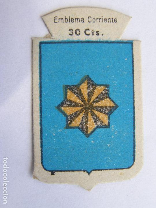 Military Antiques: EMBLEMA CORRIENTE AUXILIO SOCIAL 30 CENTIMOS