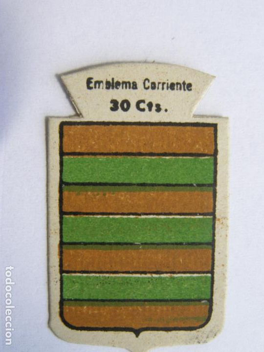 Military Antiques: EMBLEMA CORRIENTE AUXILIO SOCIAL 30 CENTIMOS