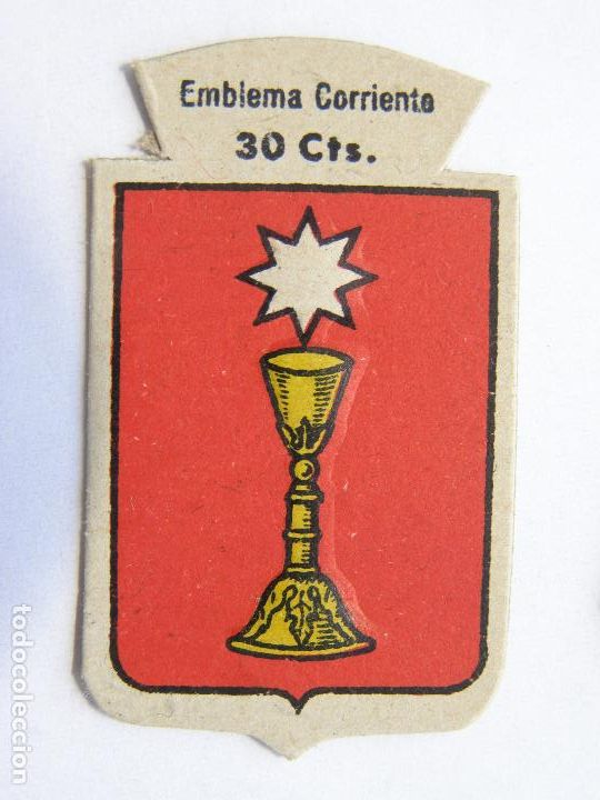 Military Antiques: EMBLEMA CORRIENTE AUXILIO SOCIAL 30 CENTIMOS