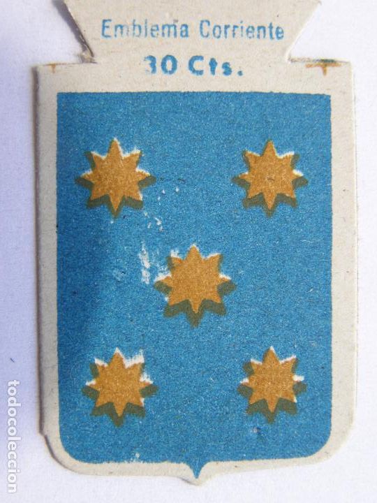Military Antiques: EMBLEMA CORRIENTE AUXILIO SOCIAL 30 CENTIMOS