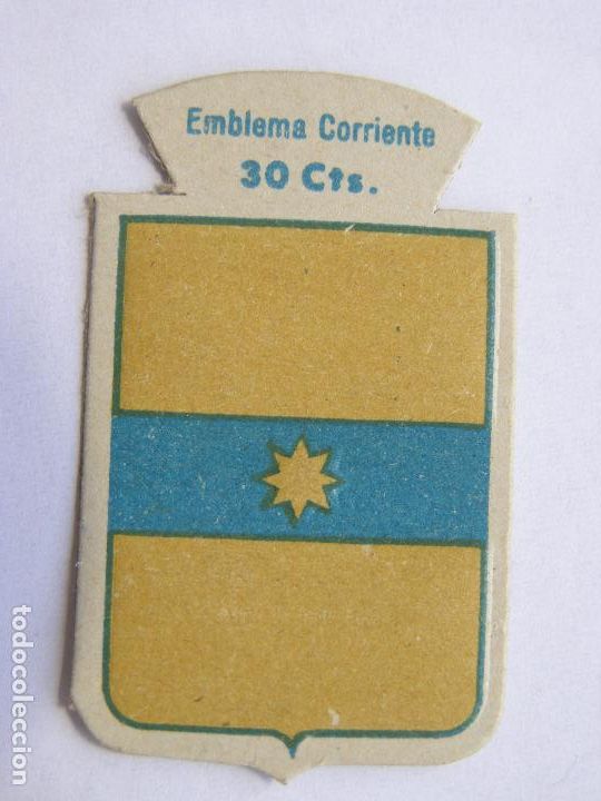 Military Antiques: EMBLEMA CORRIENTE AUXILIO SOCIAL 30 CENTIMOS