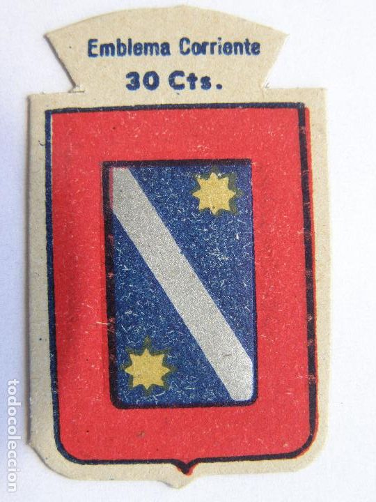 Military Antiques: EMBLEMA CORRIENTE AUXILIO SOCIAL 30 CENTIMOS