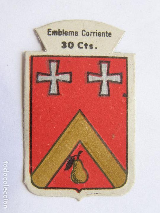 Military Antiques: EMBLEMA CORRIENTE AUXILIO SOCIAL 30 CENTIMOS