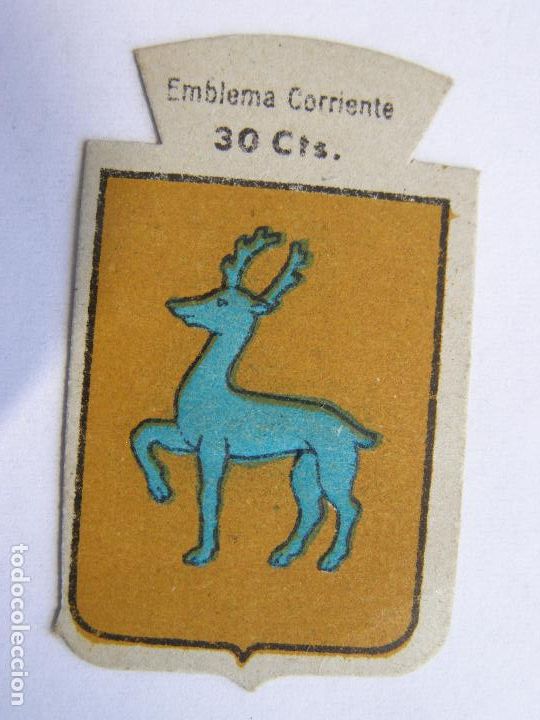 Military Antiques: EMBLEMA CORRIENTE AUXILIO SOCIAL 30 CENTIMOS