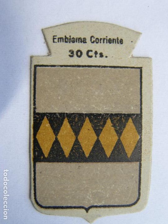 Military Antiques: EMBLEMA CORRIENTE AUXILIO SOCIAL 30 CENTIMOS