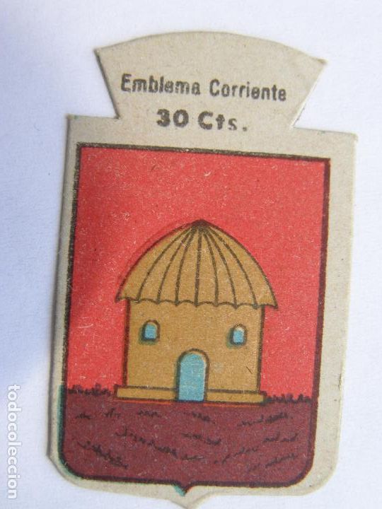 Military Antiques: EMBLEMA CORRIENTE AUXILIO SOCIAL 30 CENTIMOS
