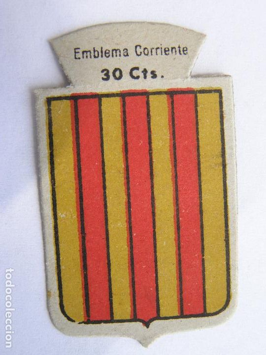 Military Antiques: EMBLEMA CORRIENTE AUXILIO SOCIAL 30 CENTIMOS