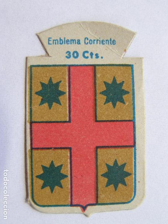 Military Antiques: EMBLEMA CORRIENTE AUXILIO SOCIAL 30 CENTIMOS