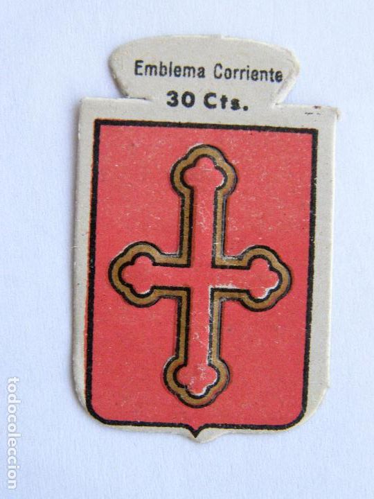 Military Antiques: EMBLEMA CORRIENTE AUXILIO SOCIAL 30 CENTIMOS