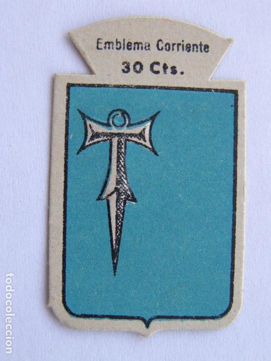 Military Antiques: EMBLEMA CORRIENTE AUXILIO SOCIAL 30 CENTIMOS