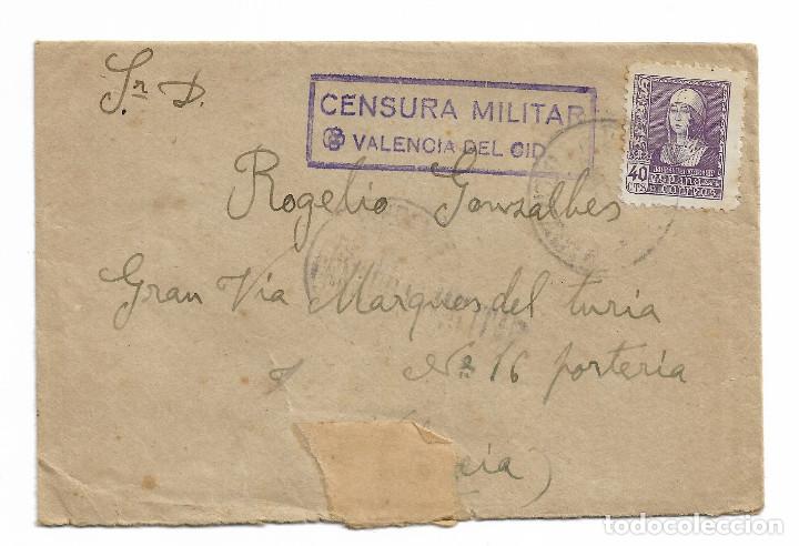 Militaria: Correspondencia censura militar Valencia del Cid