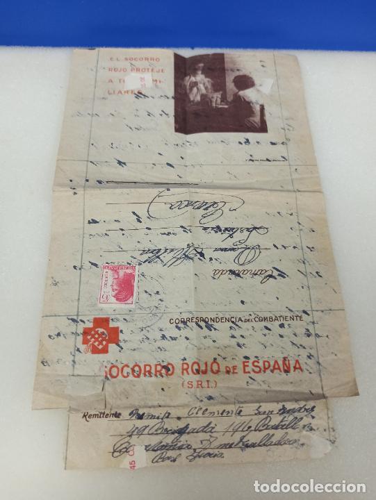 Military Antiques: AUTENTICA CARTA CORRESPONDENCIA DEL COMBATIENTE SOCORRO ROJO DE ESPA&Ntilde;A MARZO 1939