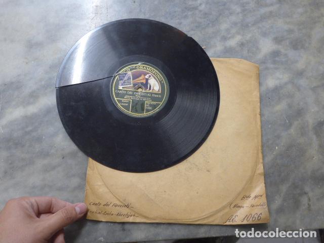 Militaria: Antiguo disco canto dei fascisti y euzkal-criko-abestijak. Italiano y vasco. rarisimo.