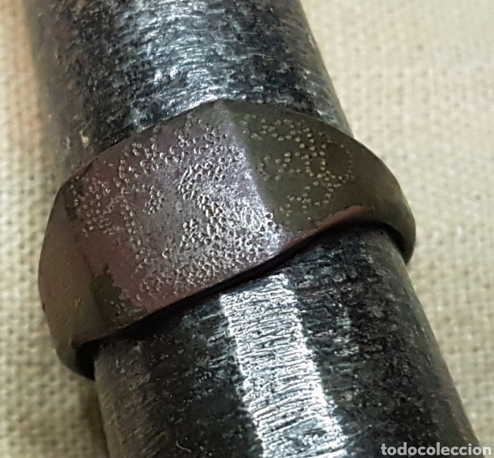 Military Antiques: Anillo arte trinchera guerra civil iniciales PS