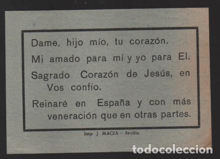 Militaria: SEVILLA,--SAGRADO CORAZON DE JESUS , REINARE EN ESPA&Ntilde;A...VER FOTO