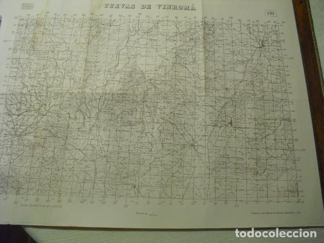 Militaria: 1938 GUERRA CIVIL MAPA DE CUEVAS DE VINROMA DEL EJERCITO REPUBLICANO