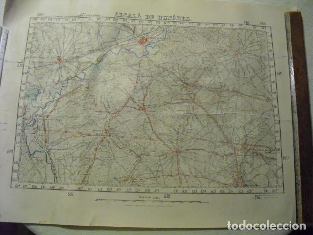 Militaria: FEBRERO 1937 MAPA DE ALCAL&Aacute; DE HENARES DEL EJERCITO REPUBLICANO