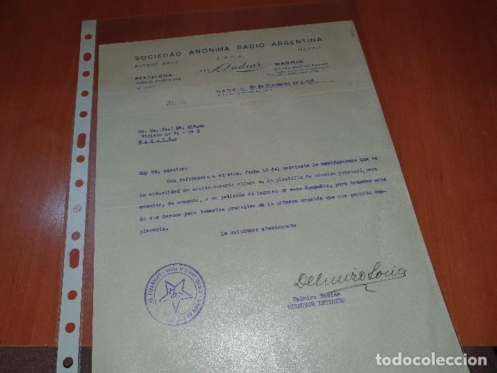 Militaria: Carta con sello tampon ugt control obrero de radio, radio argentina, madrid 1937