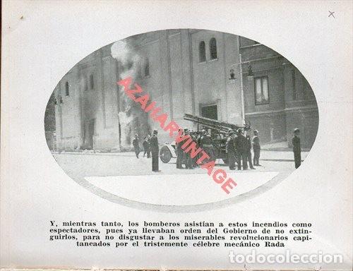 Militaria: MADRID, 1936, GUERRA CIVIL, BOMBEROS, LAMINA, 12X9 CMS