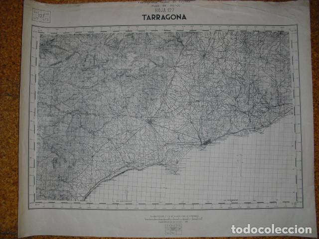Militaria: GUERRA CIVIL MAPA DE MANDO DE TARRAGONA E 1:100000 EJERCITO NACIONAL