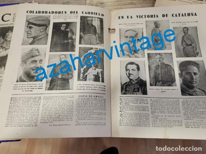 Militaria: 1939, GUERRA CIVIL, COLABORADORES DEL CAUDILLO EN LA VICTORIA DE CATALU&Ntilde;A, 2 HOJAS PUBLICACION