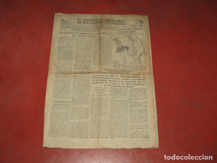 Militaria: Antiguo Peri&oacute;dico EL NOTICIERO UNIVERSAL Diario de la Noche de Guerra Civil - Octubre de 1938