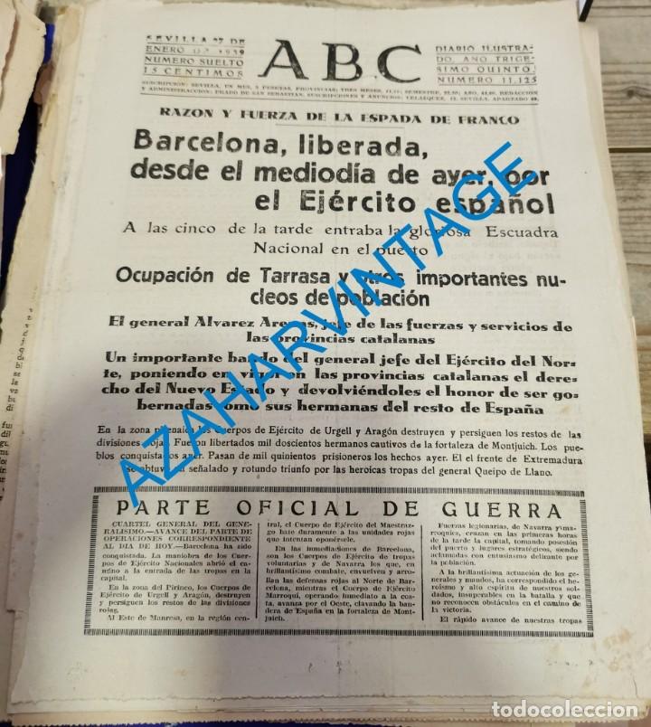 Militaria: GUERRA CIVIL, HOJA DE PERIODICO, BARCELONA LIBERADA