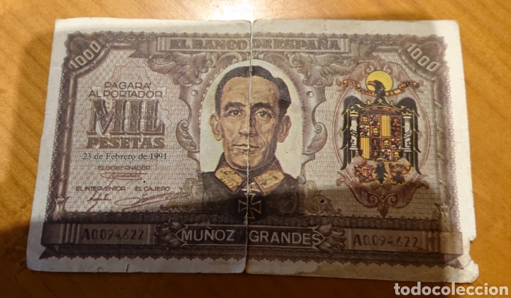 Militaria: Divisi&oacute;n Azul guerra civil, billete publicitario, posguerra, Mu&ntilde;oz Grandes, ved fotos