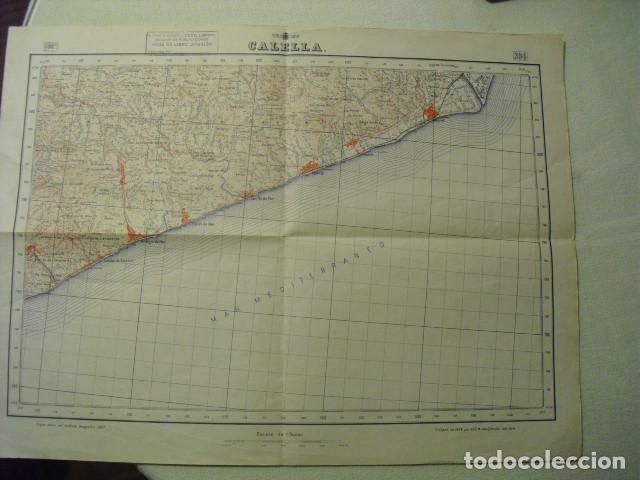 Military Antiques: 1939 GUERRA CIVIL MAPA DE CALELLA AVIACION DEL EJERCITO NACIONAL EN COLOR