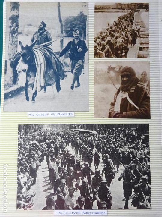 Militaria: 4 RECORTES POL&Iacute;TICO MILITARES. GUERRA CIVIL FRANQUISMO REP&Uacute;BLICA. 1936 MILICIANOS BARCELONESES 16