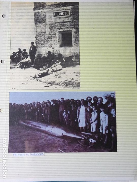 Militaria: 2 RECORTES POL&Iacute;TICO MILITARES. GUERRA CIVIL FRANQUISMO REP&Uacute;BLICA. BRUNETE, TORPEDO TARRAGONA 18