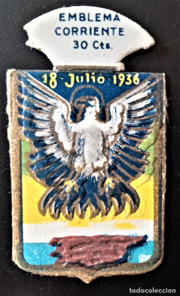 Military Antiques: EMBLEMA AUXILIO SOCIAL CORRIENTE 30 CTS AGUILA FRANCO