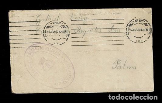 Militaria: C-NC- 102 Guerra Civil Sobre circulado con FRANQUICIA del Batallon de Ingenieros de Mallorca - Agru