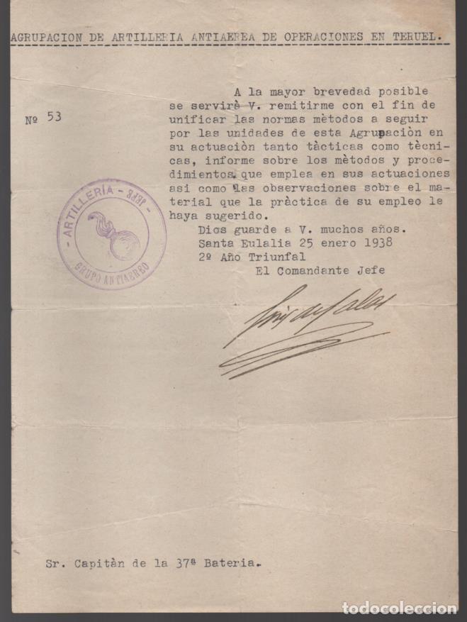Military Antiques: SANTA EULALIA,- ARTILLERIA GRUPO ANTIAEREO.- -OPERACIONES EN TERUEL- ENERO 1938, VER FOTO