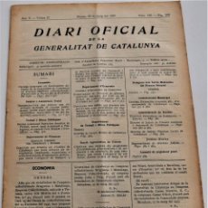 Militaria: DIARI OFICIAL DE LA GENERALITAT DE CATALUNYA - 20 MAYO 1937 - VIVEROS CEPA AMERICANA, MANRESA