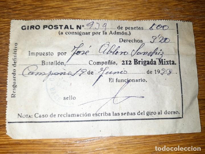 Military Antiques: Giro postal a un soldado republicano Guerra civil 1938 212 Brigada Mixta