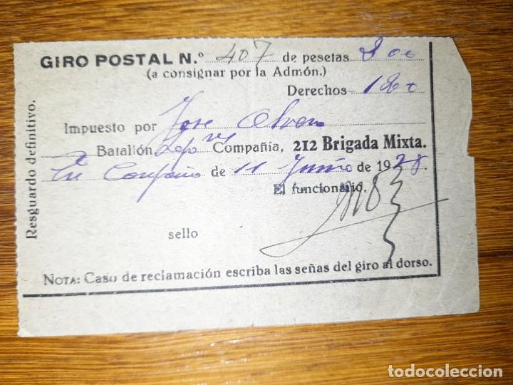 Military Antiques: Lote de dos Giros postales a un soldado republicano Guerra civil 1938 212 Brigada Mixta Manzanares