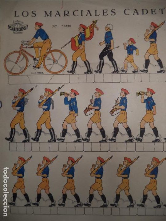 Military Antiques: RECORTABLE EXCLUSIVAS MARGINO LA CORU&Ntilde;A.LOS MARCIALES CADETES